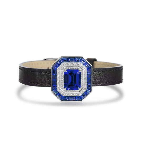 S925 Silver Cultured Sapphire Bracelet Pendant Dual-use Model A (JSABL047Y)