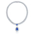 S925 silver cultivated cobalt spinel necklace (JN524Y)