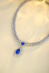 S925 silver cultivated cobalt spinel necklace (JN524Y)