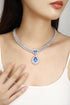 S925 silver cultivated cobalt spinel necklace (JN524Y)