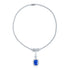 S925 silver cultivated cobalt spinel necklace (JN348Y)