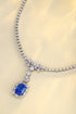 S925 silver cultivated cobalt spinel necklace (JN348Y)