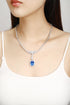S925 silver cultivated cobalt spinel necklace (JN348Y)