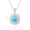 S925 Silver Cultured Paraiba Necklace (JN451Y)