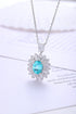 S925 Silver Cultured Paraiba Necklace (JN451Y)