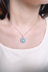 S925 Silver Cultured Paraiba Necklace (JN451Y)