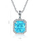 S925 Silver Cultured Paraiba Necklace A (JN220Y)