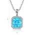 S925 Silver Cultured Paraiba Necklace A (JN220Y)