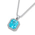 S925 Silver Cultured Paraiba Necklace A (JN220Y)