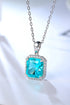 S925 Silver Cultured Paraiba Necklace A (JN220Y)