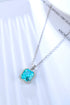 S925 Silver Cultured Paraiba Necklace A (JN220Y)