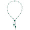 S925 silver cultured emerald necklace (JSEGN745Y)