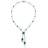 S925 silver cultured emerald necklace (JSEGN745Y)