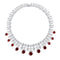 S925 Silver Synthetic Ruby Deluxe Large Chain (PN123Y)
