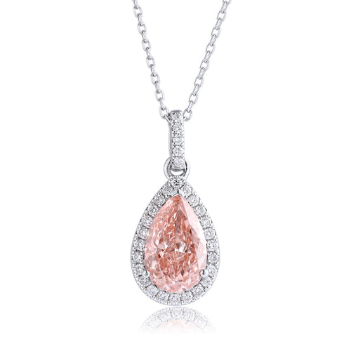 PT950 Cultured Colorful Diamond Necklace (PN2388 Platinum)