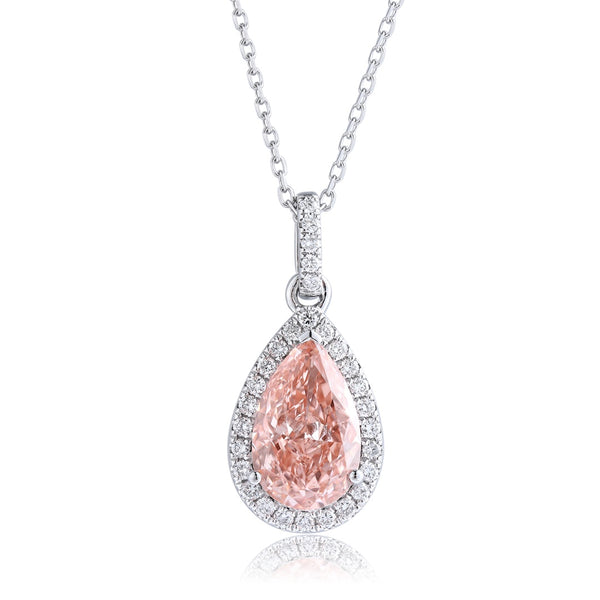 PT950 Cultured Colorful Diamond Necklace (PN2388 Platinum)