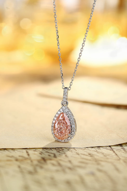 PT950 Cultured Colorful Diamond Necklace (PN2388 Platinum)