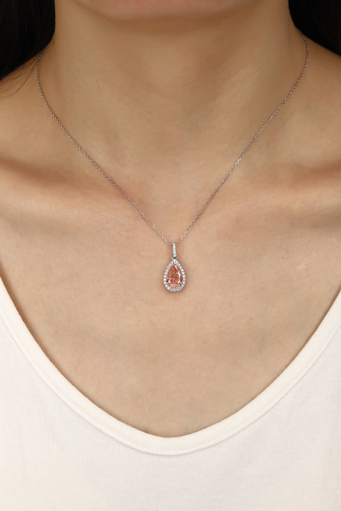 PT950 Cultured Colorful Diamond Necklace (PN2388 Platinum)