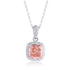 PT950 Cultured Colored Diamond Necklace (PN2386 Platinum)