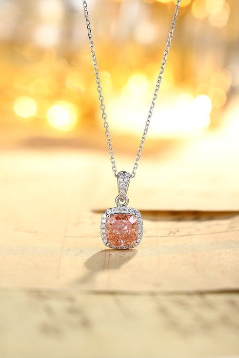 PT950 Cultured Colored Diamond Necklace (PN2386 Platinum)