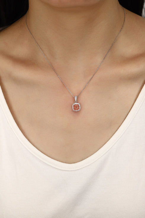 PT950 Cultured Colored Diamond Necklace (PN2386 Platinum)