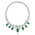 S925 silver cultured emerald necklace (JSEGN740Y)