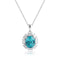 PT950 Cultured Diamond Cultured Paraba Pendant ((Excluding chain) (POSN586 Platinum)
