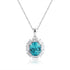 PT950 Cultured Diamond Cultured Paraba Pendant ((Excluding chain) (POSN586 Platinum)