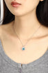 PT950 lab-grown diamond lab-grown Paraiba pendant (excluding chain) (NRUR1800 Platinum)