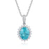 PT950 lab-grown diamond lab-grown Paraiba pendant (Excluding chain) (JSABN088 Platinum)