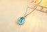 PT950 lab-grown diamond lab-grown Paraiba pendant (Excluding chain) (JSABN088 Platinum)