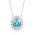 PT950 Cultured Diamond Cultured Paraiba Necklace (NSAB18485 Platinum)