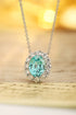 PT950 Cultured Diamond Cultured Paraiba Necklace (NSAB18485 Platinum)