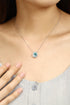 PT950 Cultured Diamond Cultured Paraiba Necklace (NSAB18485 Platinum)