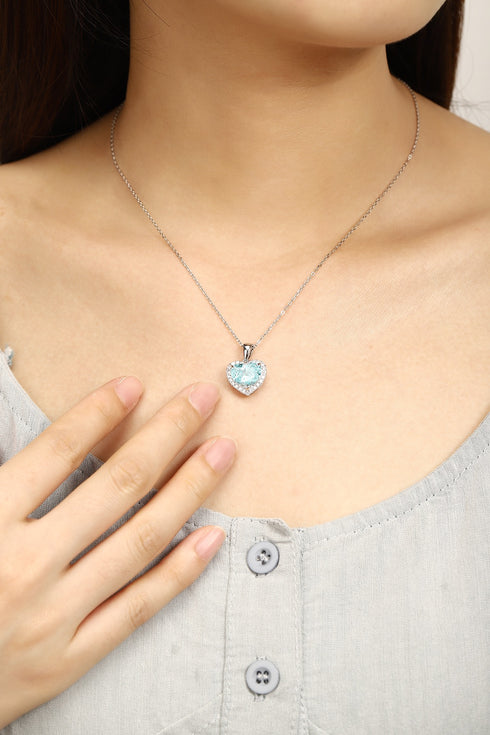 PT950 Cultivation Diamond Cultivation Paraiba pendant (Without chain) (NSAB1819 Platinum)