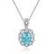 PT950 Cultivation Diamond Cultivation Paraiba Pendant (Without chain) (PN103 Platinum)