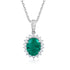 PT950 Cultivation Diamond Cultivation Emerald Pendant (Without chain) (JSEGN088 Platinum)