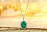 PT950 Cultivation Diamond Cultivation Emerald Pendant (Without chain) (JSEGN088 Platinum)