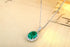 PT950 Cultivation Diamond Cultivation Emerald Pendant (Without chain) (JSEGN088 Platinum)