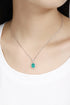 PT950 Cultivation Diamond Cultivation Emerald Pendant (Without chain) (JSEGN088 Platinum)