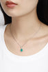 PT950 Cultivation Diamond Cultivation Emerald Pendant (Without chain) (JSEGN088 Platinum)