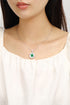PT950 cultivation diamond cultivation with cotton emerald pendant (without chain) (JSEGN451 Platinum)