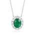 PT950 cultivation diamond cultivation emerald necklace (NSAB18485 Platinum)