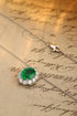 PT950 cultivation diamond cultivation emerald necklace (NSAB18485 Platinum)