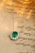 PT950 cultivation diamond cultivation emerald necklace (NSAB18485 Platinum)