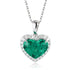 PT950 Cultivation Diamond Cultivation Emerald Pendant (without chain) (NSAB18319 Platinum)