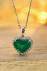 PT950 Cultivation Diamond Cultivation Emerald Pendant (without chain) (NSAB18319 Platinum)