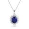 PT950 Cultivation Diamond Cultivation Blue Treasure Pendant (without chan) (POSN586 Platinum)
