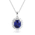 PT950 Cultivation Diamond Cultivation Blue Treasure Pendant (without chan) (POSN586 Platinum)