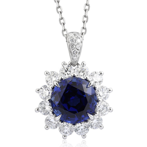 PT950 Cultivation Diamond Cultivation Blue Treasure Pendant (without chain) (NRUR1800 Platinum)